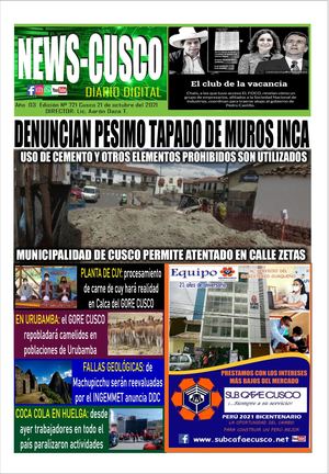 DIARIO NEWS CUSCO 21 De Octubre