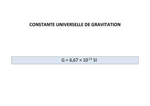 Constante Universelle De Gravitation