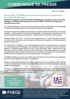 Communiqué De Presse