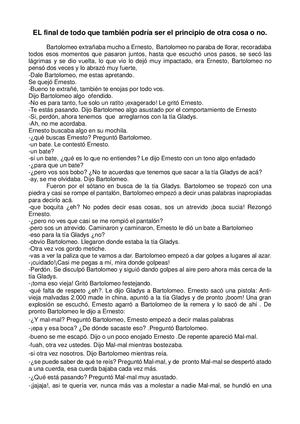 El final de todo que también podría ser el principio de otra cosa o no.