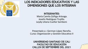 Los Indicadores Educativos