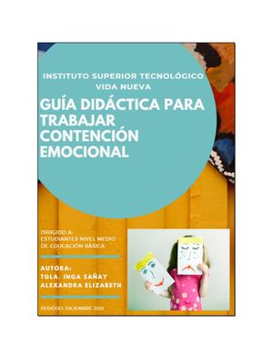Guía Didactica De Contencion Emocional