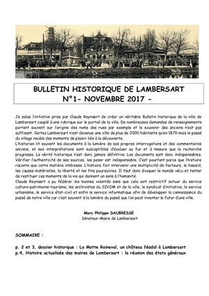 Bulletins Historiques 2017 2018