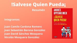 Resumenes Del Libro Salvese Quien Pueda