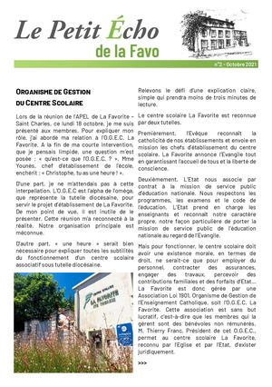 Petit Echo n°2 - Octobre 2021