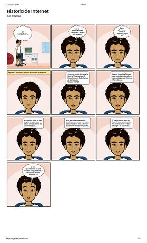 Historieta sobre la Historia de Internet