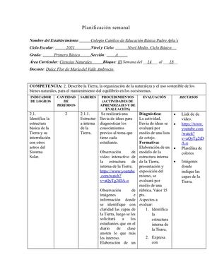 Planificación Semanal