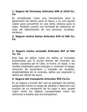 Tipos De Seguro En Guatemala