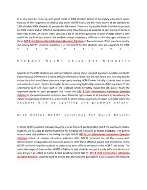 Gst B Unit Admission Question Solution