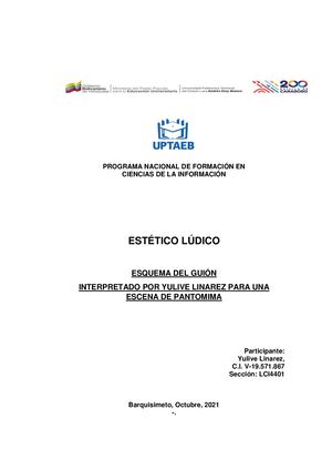 Esquema Del Guion De Pantomima Yulive