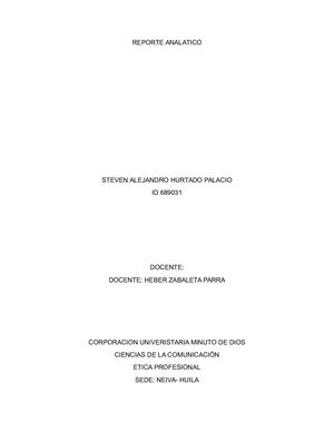 Reporte Analatico