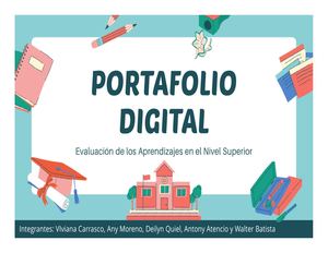Portafolio Digital Evluación En Nivel Superior