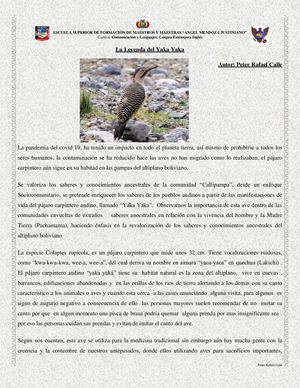 The Legend Of Yakayaka By Peter Rafael