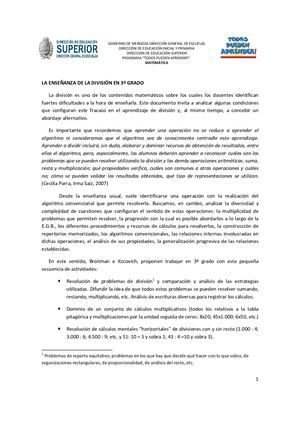 Actividades Para La Division En 3 Grado