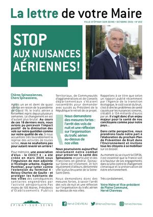 Lettre de votre Maire - n°191 - Octobre 2021