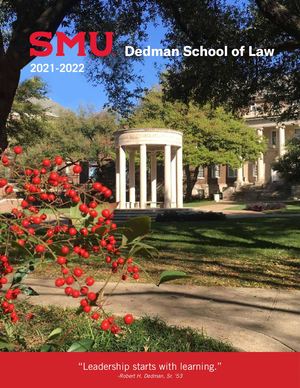SMU Dedman School of Law Admissions Brochure