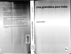 Marta Marin Una Gramática Para Todos