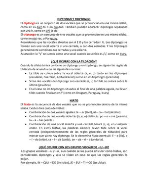 Diptongo, Triptongo, Hiato