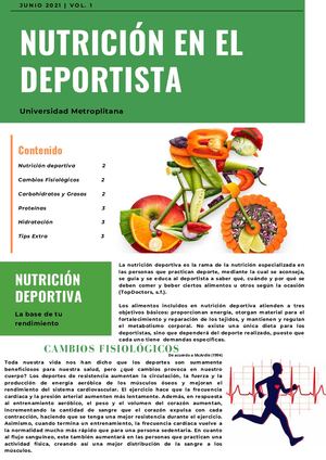 Nutrición En El Deportista