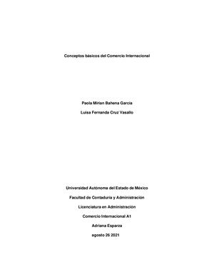 Conceptos Básicos Del Comercio Internacional