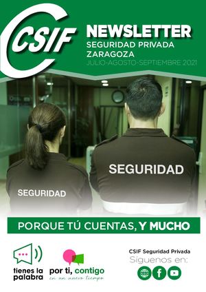 CSIF Zaragoza. Boletín de noticias Julio, Agosto y Septiembre 2021