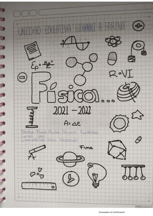 Cuaderno de Fisica. Vinueza Karen 1B
