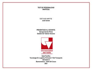 WARTEGG TEST DE PERSONALIDAD - JOSE ISMARE