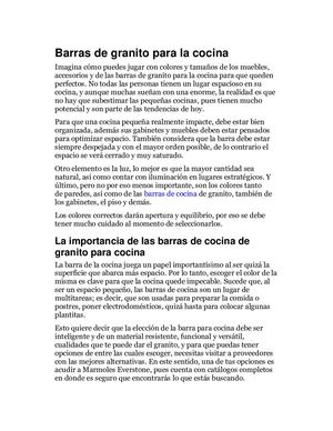 Barras De Granito Para La Cocina