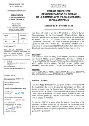 BC 2021 191 DCP - Assurance Dommages Aux Biens SMACL - Marché 18 343 - Av 1