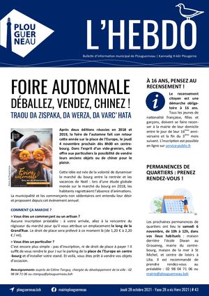 Bulletin d'information municipal n°43 - Octobre 2021 - Mairie de Plouguerneau