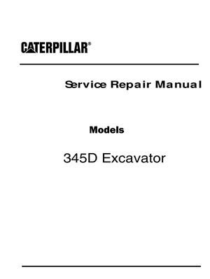 Caterpillar Cat 345d Excavator (Prefix Neg) Service Repair Manual (Neg00001 And Up)