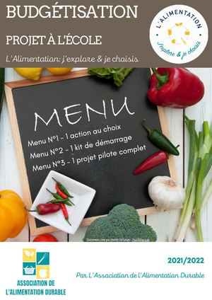 Budgétisation Projet L'Alimentation: j'explore & je choisis