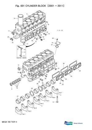 Daewoo Doosan Mega 160 Tier Ii Wheel Loader Parts Catalogue Manual