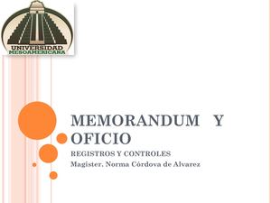 El Memorandum Y Oficio