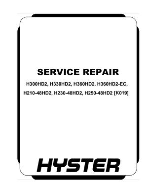 Hyster K019 (H300hd2) Forklift Service Repair Manual