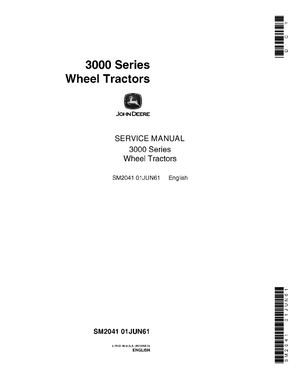 John Deere 3010 Wheel Tractor Service Repair Manual (Sm2041)