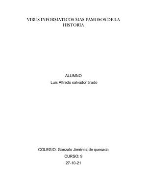 Virus Informaticos Mas Famosos De La Historia