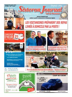3900 Sisteron Journal Du Samedi 30 Octobre 2021