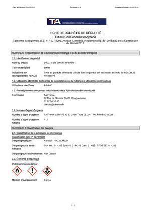 E0003 Colle Contact Neoprene 500ml