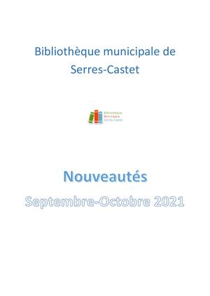 Nouveautés Septembre Octobre 2021