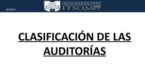 Clasificacion Auditoría