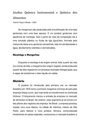 Trabalho Margarina Doriana