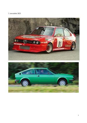 November 2021 Alfa Romeo Forhjulstræk Alfa Sud Sprint