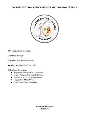 Álbum Ecológico, Documento