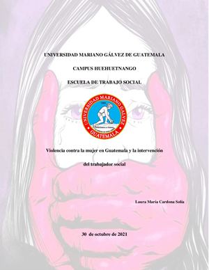 Violencia Contra La Mujer En Guatemala Y La Intervención Del Trabajador Social