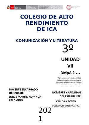 Dmp A 26 3ero Unidad 07 Comunicación 2021