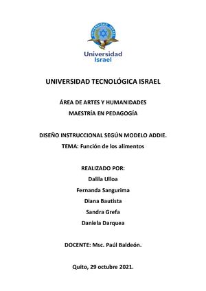 Modelo Instruccional Los Alimentos