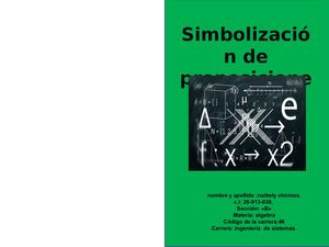 Simbolizacion de proposiciones