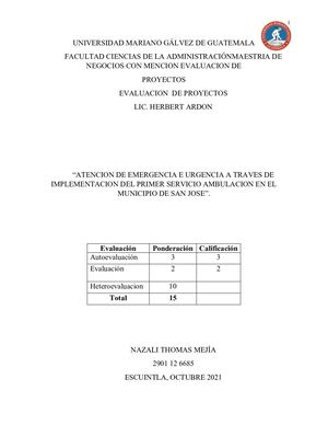 Implementacion De Servicio De Ambulancia