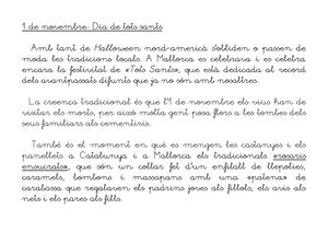 L'1 De Novembre Tots Sants